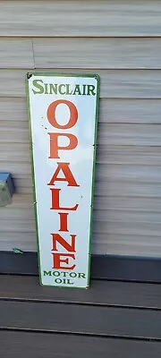 Vintage Sinclair Opaline Motor Oil Vertical Porcelain Enamel Sign  • $400