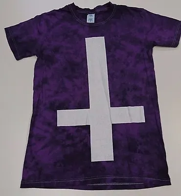Purple Tie-dye / Inverted Cross T-Shirt / Small  - 812 • £9.99