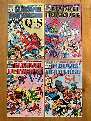 Official Handbook Of The Marvel Universe (1983) 4 Issues 9-12 • £8