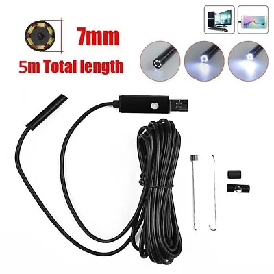 Pipe Inspection Camera HD 720P USB Sewer Drain Endoscope Video Waterproof 5M • $17.53