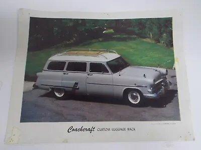 Vtg Flyer For Custom Luggage Rack For 2DRs To Station Wagons (Shown On '53 Ford) • $12.95