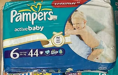 Vintage Diapers Nappies Pampers Active Baby Baby Dry Extra Large 2012 • $220