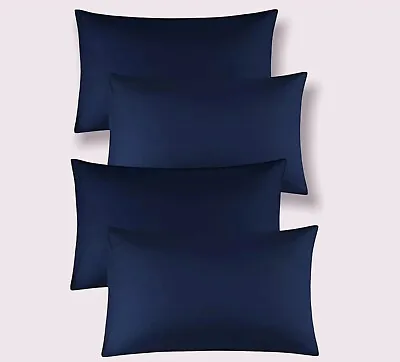 4ct  Standard / Queen Pillow Cases COVER ONLY 21x30in Twilight Blue Navy • $12.88