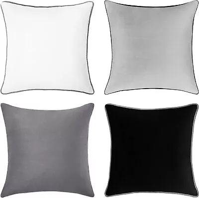 MONDAY MOOSE Throw Pillow Covers Cushion Cases Set Of 4 20x20 Inch Black/White • $39.43