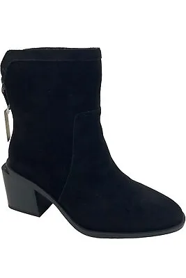 Vince Camuto Water-Repellent Suede Mid-Shaft Boots Kortimy Black • $79.99