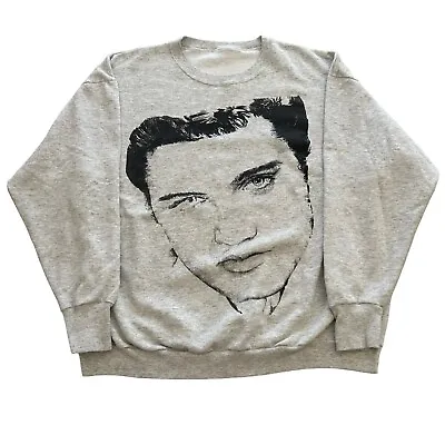 Vtg Elvis Presley Music Big Face Art Graphic Essential Crewneck Sweatshirt 2XL • $45