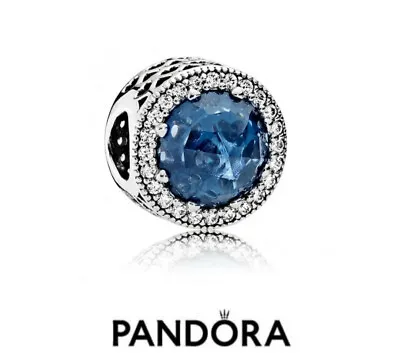 *New Genuine Authentic Pandora Midnight Blue Radiant Hearts Charm 791725NMB* • £59.99