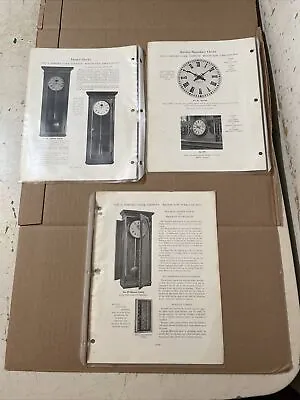 Lot Of 3 Antique E Howard Clock Catalog Double Pages Master Secondary Gallery • $29.99