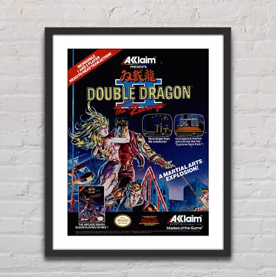 Double Dragon II The Revenge Nintendo NES Glossy Poster Print 18  X 24  G0034 • $22.98