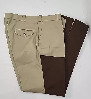 Staffords Mens Size 36R Khaki & Brown Field Brush Hunting Pants Canvas Knee • $24.42