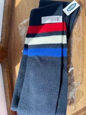 OLD Navy Men's Scarf Navy Blue With Stripes NWT • $17.50