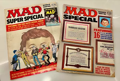 2 Vintage Mad Magazine SPECIAL Issues # 18 & 22 Good Condition! • $1.49