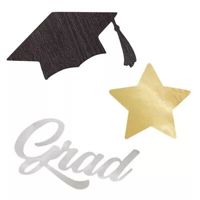 Graduation Stars & Caps Jumbo Foil 14G  CELEBRATION TABLE DECS CONFETTI • $3.61