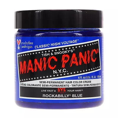 MANIC PANIC Classic High Voltage Rockabilly Blue 4 Oz • $15.10