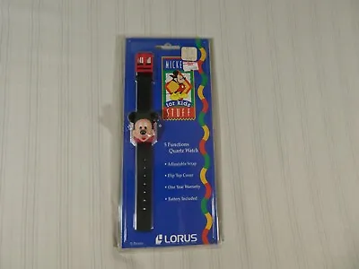 HTF Vintage Lorus Mickey Mouse 3D Face Watch Kids Digital Sealed Plastic R2 • $24.99