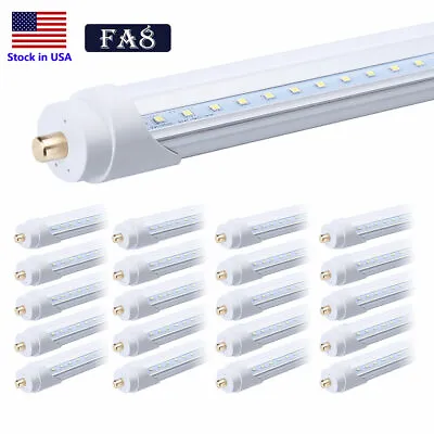 T8/T10/T12 8FT LED Tube Light Single Pin FA8 Base Clear Cover Shop Lights Bulbs • $59.49