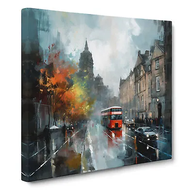 City Of Edinburgh Impressionism No.1 Canvas Wall Art Print Framed Picture Lounge • £29.95