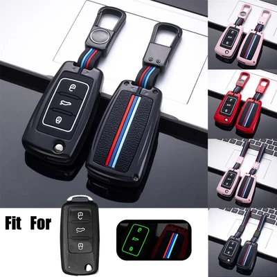 $26.55 • Buy Zinc Alloy Silicone Car Key Fob Case Cover For VW Golf GTI R32 Jetta Polo Beetle