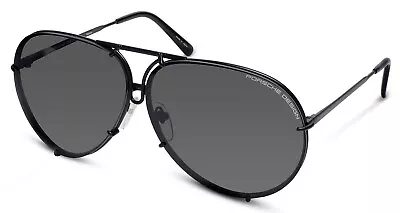  Porsche Design P8478 Iconic Sunglasses D - Black/Grey Blue + Extra Lenses • $319