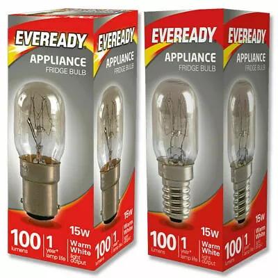 £2.59 • Buy 1 X Eveready 15w Fridge Appliance Sewing Machine Pygmy Bulb SES E14 SBC B15 240v