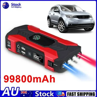 $63.91 • Buy 99800mAh 12V Car Jump Starter Pack Booster Charger Bank Battery Power Portable