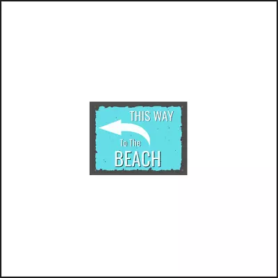 £3.99 • Buy 1/12 Scale Doll House Miniature Aluminium This Way To The Beach Sign