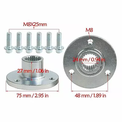 23T 3 Stud Rear Wheel Hub 48mm For 5  Tire Mini Bike Go Kart Quad  ATV 4 Wheeler • $33.83