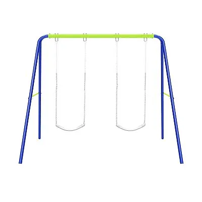 Dripex Heavy Duty Metal Swing Frame With Ground Stakes For Kids 400lb Load C... • £88.91