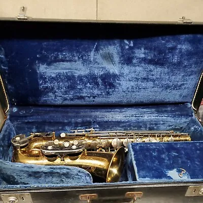 NICE 1904-5 Vintage Evette Schaeffer Paris France Alto Saxophone #15839 W/ Case • $299