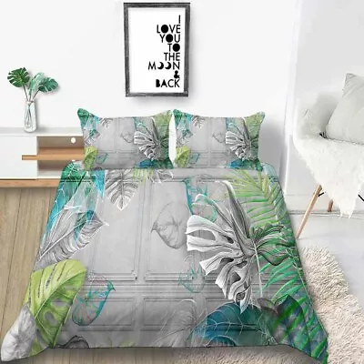 Leaves On The Surface 3D Print Duvet Quilt Doona Covers Pillow Case Bedding Sets • $79.20