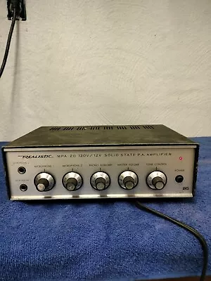 1977 Realistic MPA-20 Solid State Amplifier • $33.66