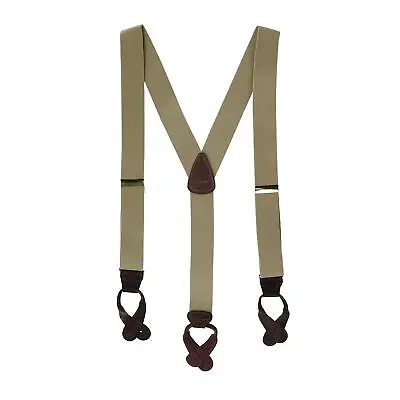 New CTM Men's Elastic Button End Suspenders • $20.94