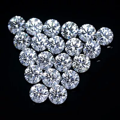 20 Pcs Lot Of DE Color VVS1 Clarity Brilliant Cut White Diamond 1.20 Mm Round • £36.73