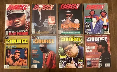 The Source Magazine 1990-91 Lot (8) ~ RARE ~ VG-NM Cond ~ Ice Cube De La Soul • $1399