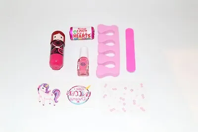 Girls Party Bag Pre Filled Pamper Party Thank You Bag Nails Pink UK Shipping • £2.29