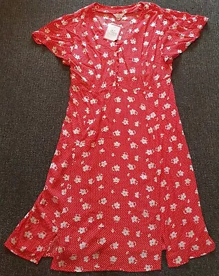 Bnwt Julipa Red Polka Dot / Floral Dress Size 18 • £16.99