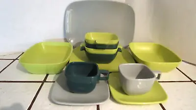 VTG 12 PC MELMAC:ARROWHEAD Ever Wear BROOKPARK~ PLATTERS/Srving-Soup Bowls/ C-S • $37.99