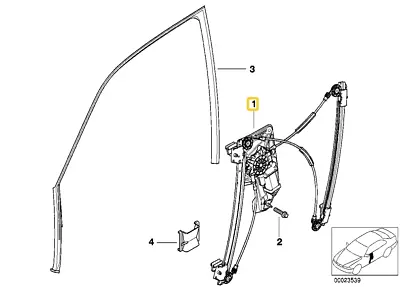 Front Right Window Regulator For BMW E-38 • $399.95