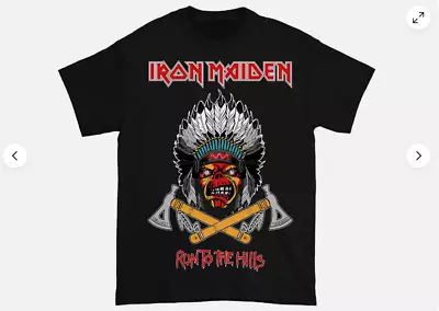 Iron Maiden Run To The Hills New Black T-Shirt • $5