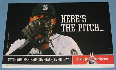 Seattle Mariners Poster ~Here's The Pitch ~ 11  X 17  • $2.25