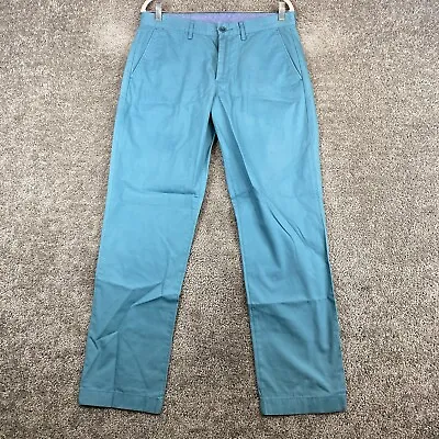 J. Crew Lightweight Urban Slim Chino Pants Men's Size W30xL31 Turquoise Cotton • $15.16