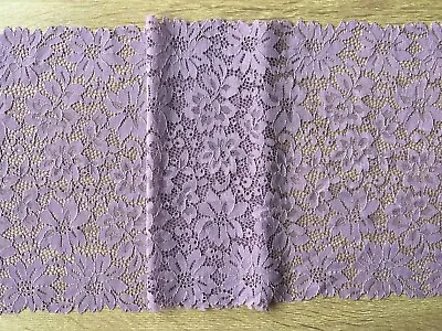 MULTI LISTING Lilac Purple Textronic Multi Floral Design Stretch Lace Trim 8.75  • £3.90