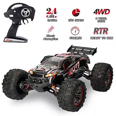 RC Toys 4WD RC Car Monster Truck Off-Road Vehicle 2.4G Remote Control Buggy K2G2 • £86.86