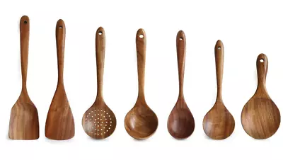 $46.80 • Buy Wooden Utensils Set For Kitchen, Messon Handmade Natural Teak Cooking Spoons