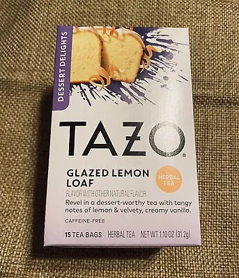 £7.45 • Buy TAZO Dessert Delights Glazed Lemon Loaf Herbal Tea, 15 Ct Bags, 1 Pack, Caffeine