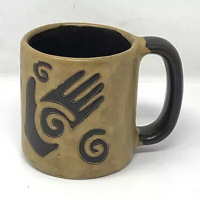 Vintage Mara Mexico Stoneware Healing Hands Coffee Cup Mug Signed • $19.80