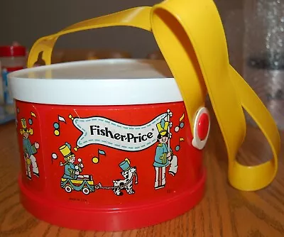 Vintage Fisher Price Marching Band Drum Set 1979 #921 W/ Harmonica EUC • $29.99