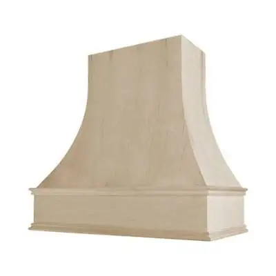 Unfinished Wood Range Hood Curved Front With Decorative Molding 30  To 48  Wide • $1499.99
