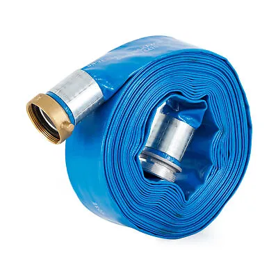 Apache 98138045 2-Inch Diameter 50-Foot Long PVC Lay-Flat Discharge Hose Blue • $49.99