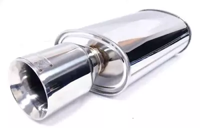 OBX Stainless Steel Universal MV Oval Muffler W/ Beveled Style Tip 4   • $27.40